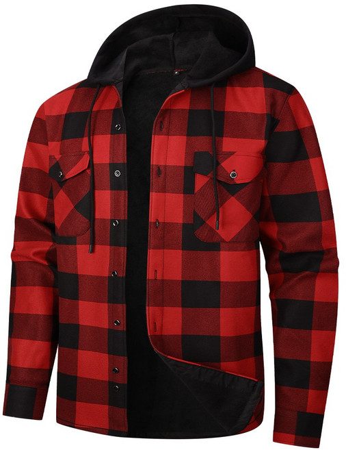 남녀 루즈핏 후드셔츠 체크 긴팔 셔츠 빅사이즈 카디건 아우터