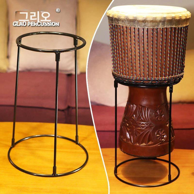젬배 스탠드 거치대 공연 휴대용 젬베 프레임 브라켓 바퀴 지지대, 1개, B형 목통12-13인치 에 적용 가능