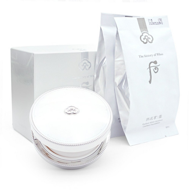 더 후 공진향설 미백 수분광 쿠션 세트 신형 (본품+리필+리필), 21호, 1세트