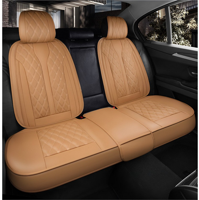 자동차 퀼팅 시트커버 더뉴그랜저 팰리세이드 풀커버형 차량용 방석 SF-6801 뒷좌석, 1개, 새들브라운