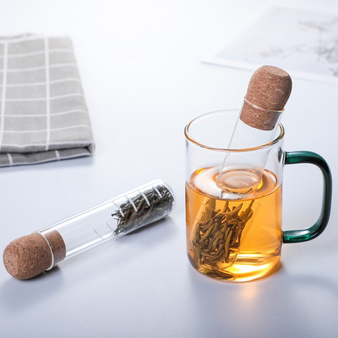 玻璃試管泡茶器 濾茶器 耐熱玻璃 茶漏, 1個