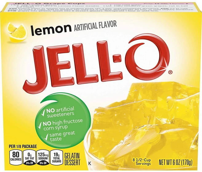 Jello 젤라틴 레몬, 170g, 1개 - 쿠팡