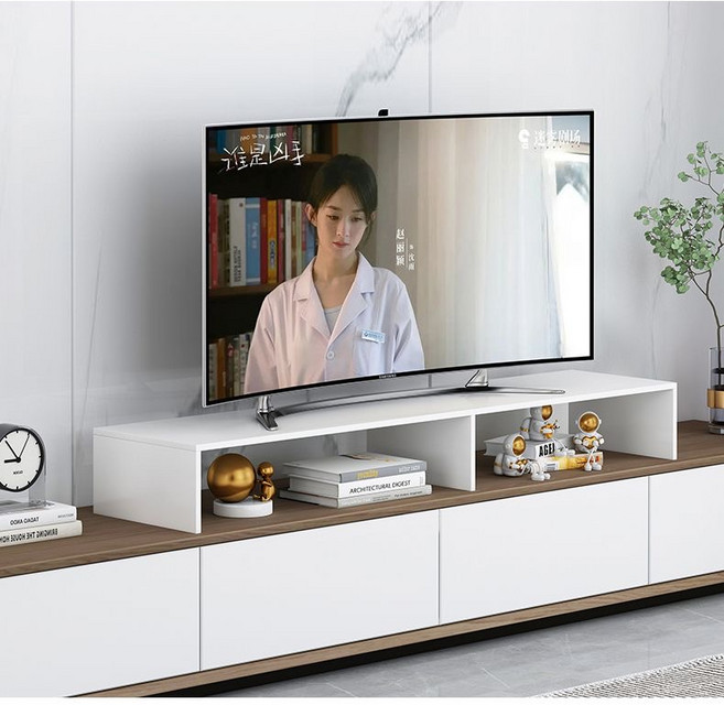 北歐電視櫃 客廳電視架 簡約現代收納櫃 木質落地影音櫃 小戶型儲物櫃 家用電視收納架, 白色单层120*30*15, 1個