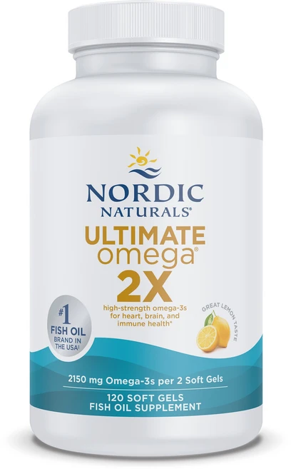 노르딕내츄럴스 얼티미트 오메가 2X 2150mg 레몬 소프트젤, 120정, 1개 - 쿠팡