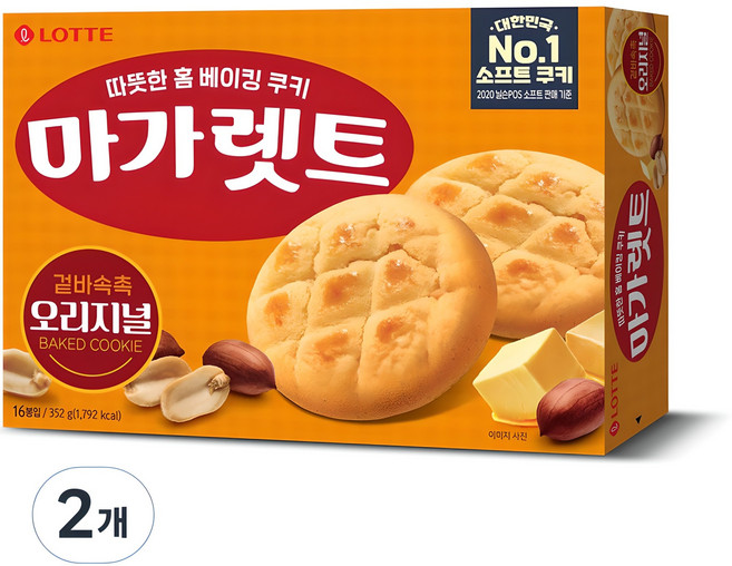 마가렛트 롯데제과 오리지널, 352g, 2개