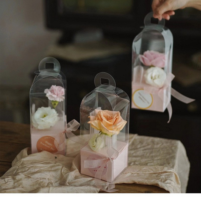 pb0411 한송이 투명손잡이박스 10매, 검정