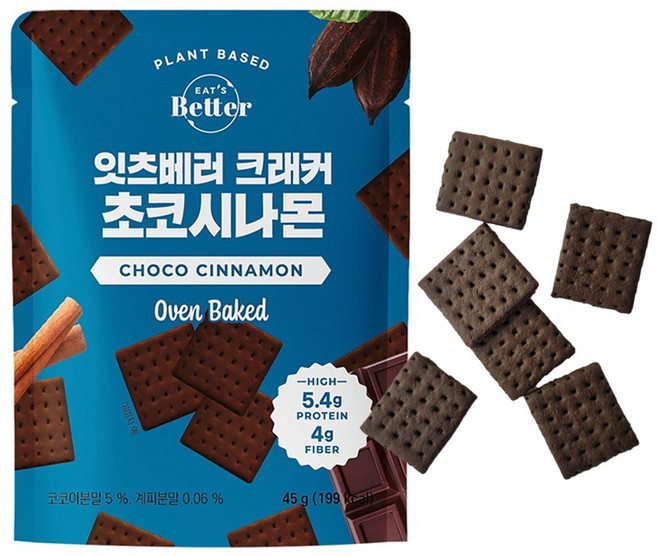 잇츠베러 크래커 초코시나몬, 45g, 12개