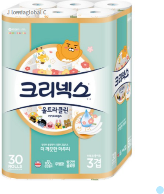 크리넥스 울트라클린 3겹 30롤 1팩, 1개
