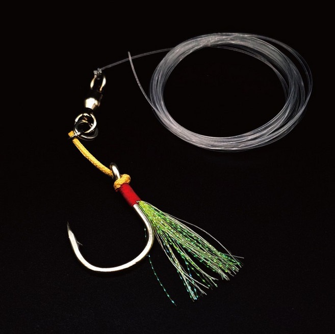 마리수 방어 지깅 채비 부시리 낚시 바늘 빅게임 싱글 지깅훅 쇼크리더 5/0호, 1개, 5개입