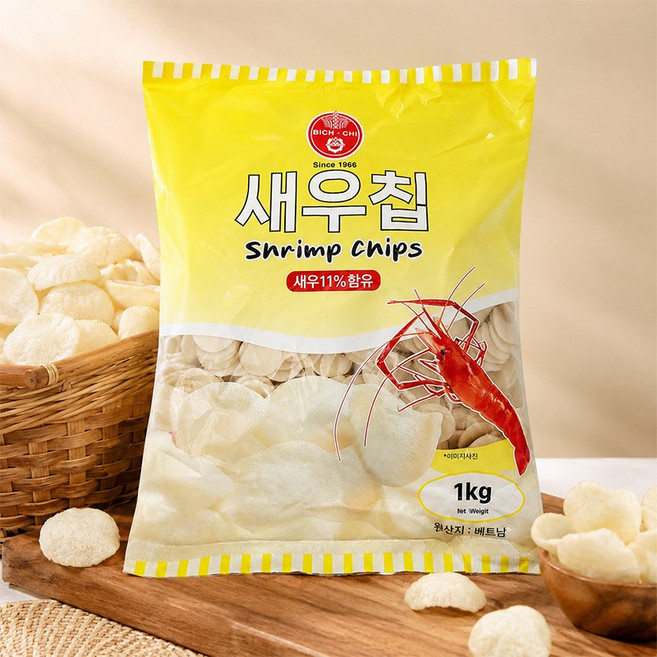 사지앙 새우칩, 1kg, 1개