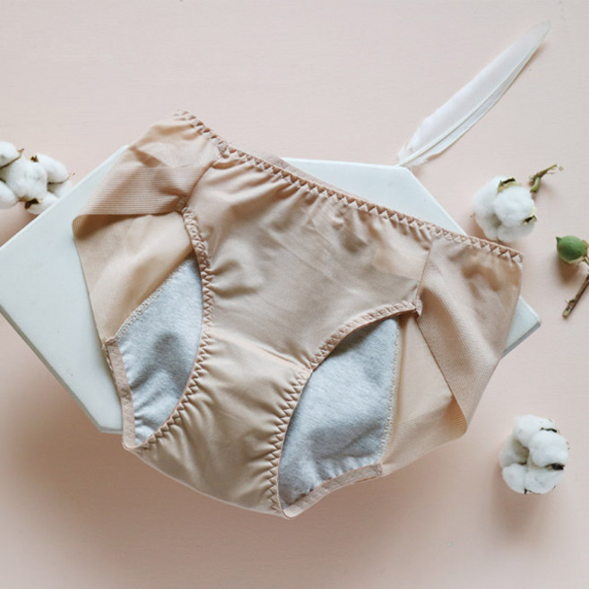 초끈 면100%방수포 국내산 노라인 헴위생팬티 누디생리팬티