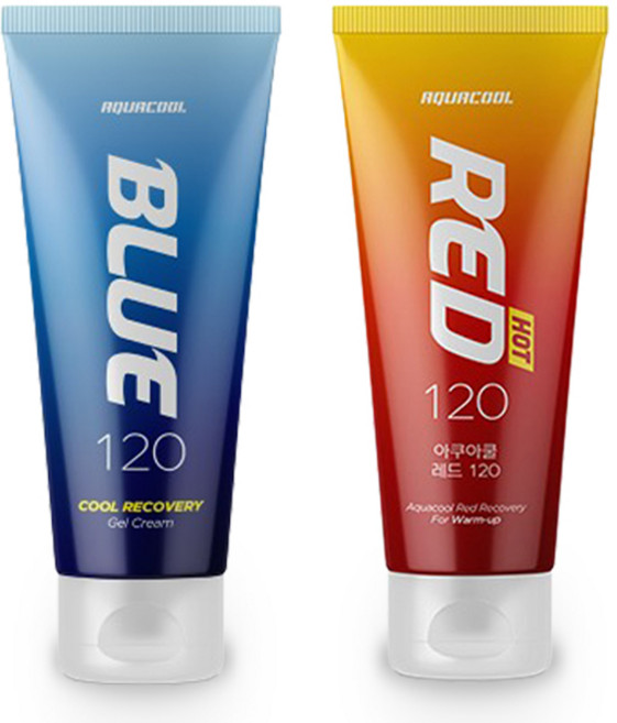 아쿠아쿨 핫 레드 120 + 쿨 블루 120 2종 세트, 1세트