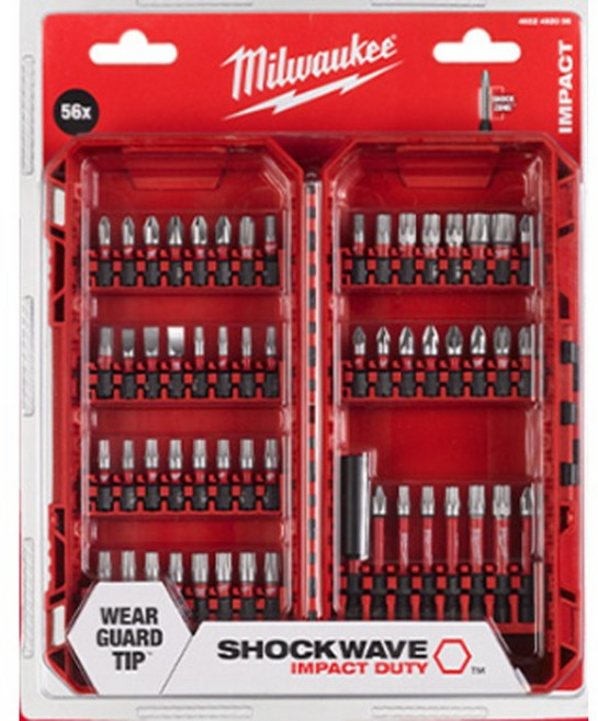 밀워키 4932492006 SHOCKWAVE 드라이버 비트세트 56pc 팩아웃 호환, 1개