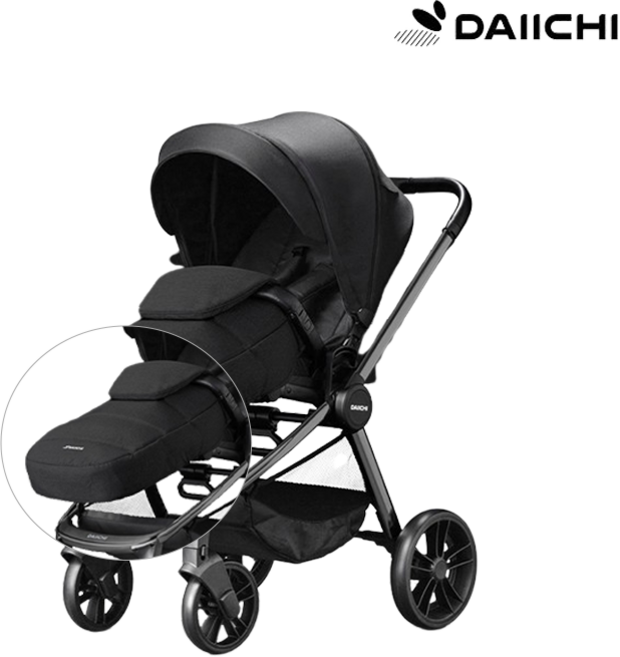 다이치 앨리 스무즈 더프라임 유모차 전용 풋머프, 1개, 다이치 유모차 전용풋머프 (블랙)