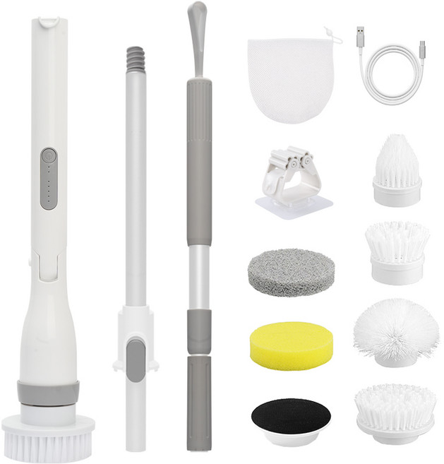 88그로스 화장실 무선 전동 욕실 청소기 AQUA, 화이트그레이, BP2502WG