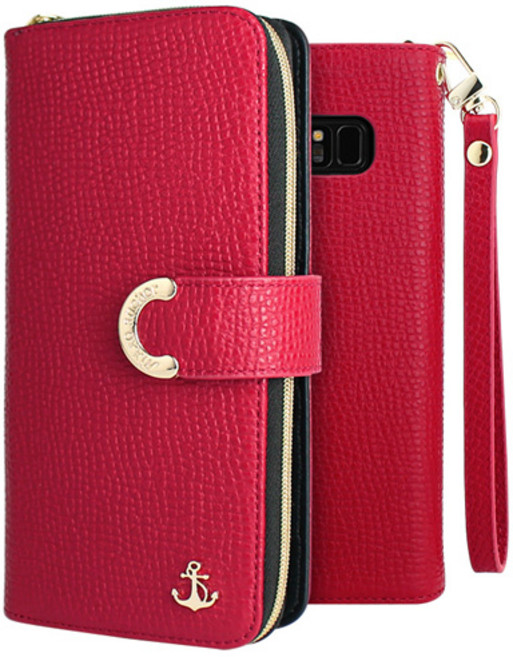 갤럭시 버디3 A156 앵커 지퍼 지갑형 다이어리 휴대폰 케이스 스트랩 포함