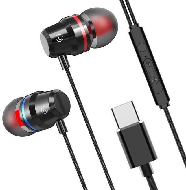 렉스세븐 8채널 C타입 고음질 유선이어폰 노이즈켄슬링 C-Type