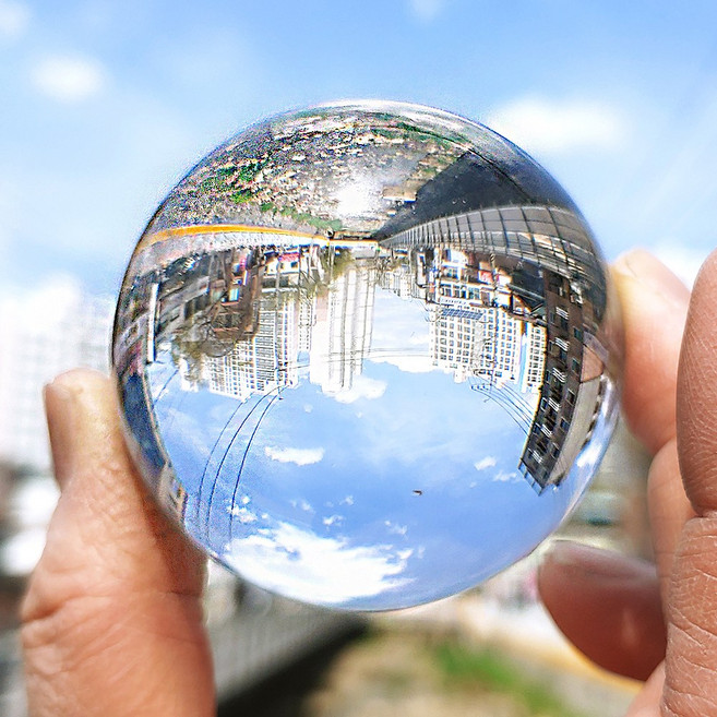 기모아 투명 유리구슬 6cm 사진촬영용유리구슬 크리스탈구슬 수정구 수정구슬