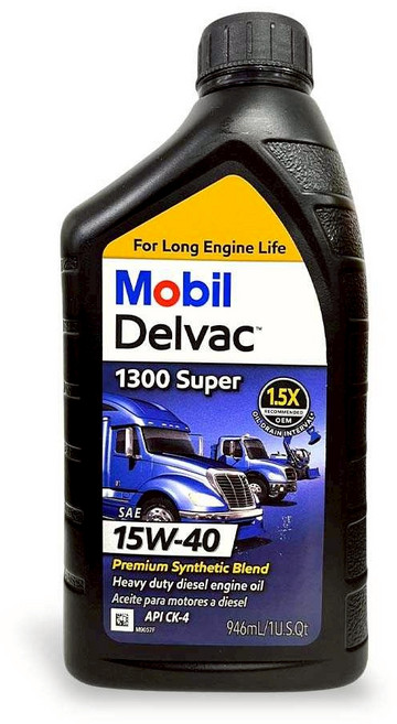 Mobil Delvac 1300 Super 高級合成柴油引擎機油 延長引擎壽命, 946ml, 15w40, 1個