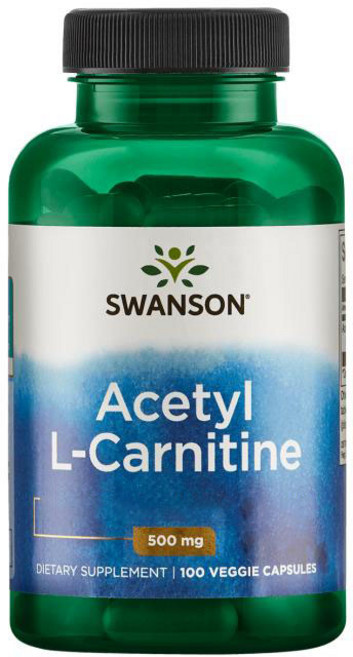 Swanson 斯旺森 乙醯 L-肉鹼 500mg 素食膠囊, 100入, 1個, 100錠