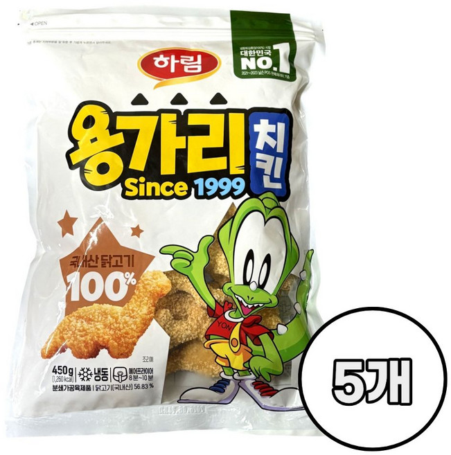 하림 용가리치킨 /냉동 간식 반찬, 450g, 5개