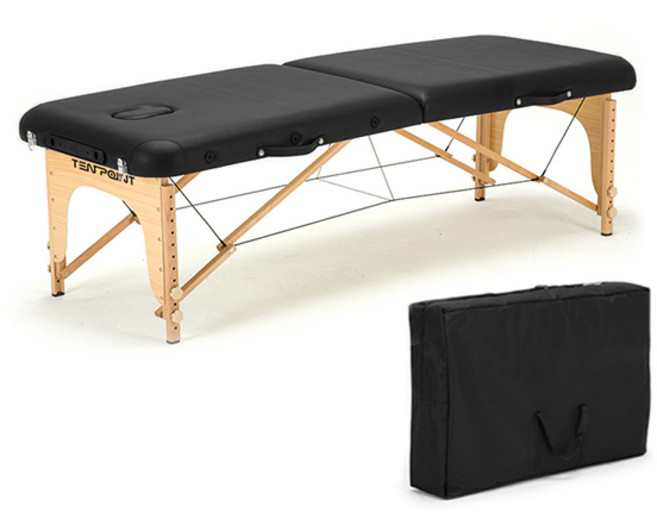 접이식 미용베드 마사지침대 고급원목 폭 70cm 아이보리 브라운 블랙 3컬러 경락 스포츠 반영구 원목 높이조절형+케이스