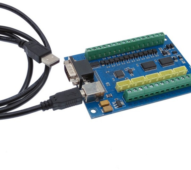 CNC 드라이버 보드 브레이크 아웃 USB MACH3 조각 기계 MPG 스테퍼 모션 컨트롤러 카드가있는 5 축, 한개옵션0, 한개옵션0