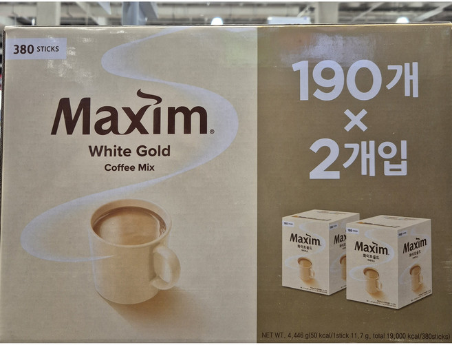동서 맥심 화이트골드 커피믹스, 11.7g, 190개입, 2개