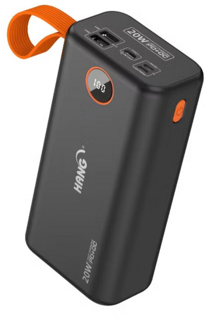 HANG 65000mAh 行動電源 行充 PD快充 BSMI認證 全兼容, 黑色