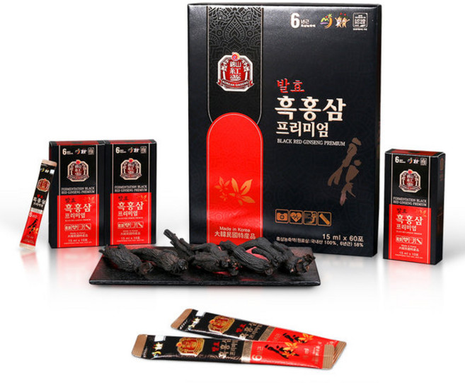 금산인삼 6년근 발효 흑홍삼프리미엄 15lm 60포 2달분, 1박스, 15g60포, 60회분