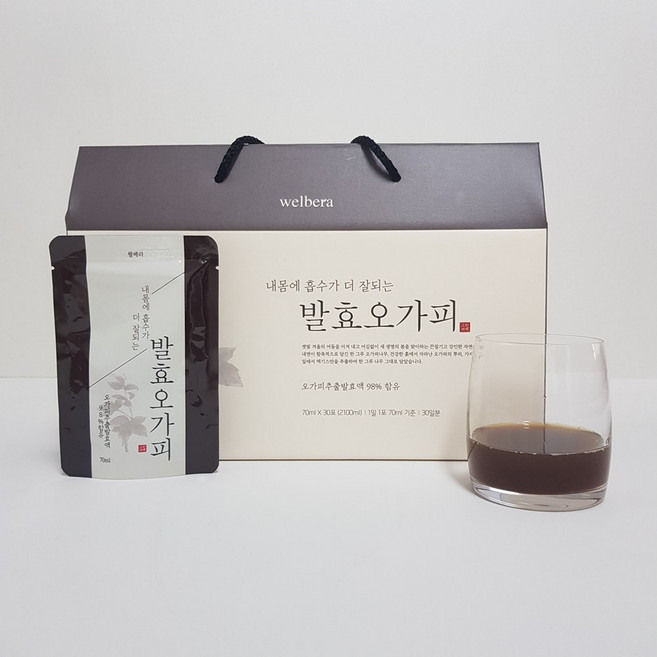 고려한백 70ml X 30포 (2100ml) 파우치 발효 오가피 즙 액기스 액상차 1box, 2.1L, 1개