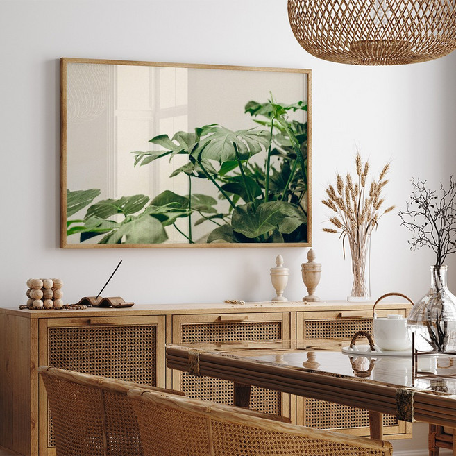 [인메이블] 식물그림 플랜테리어 44종 22~44번 캔버스 액자 카페 인테리어 해바라기 그림 꽃 포스터 개업 집들이 선물, 44.GR-몬스테라가로A, 캔버스액자, 초소형 3호 [19x27.3cm]