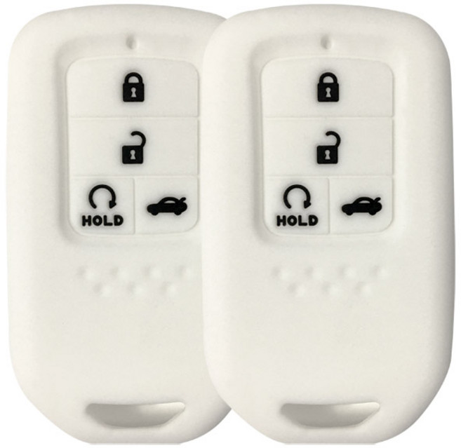 혼다 어코드 시빅 CRV 4버튼 (호환가능) 실리콘 스마트키케이스 1+1, 화이트, 2개