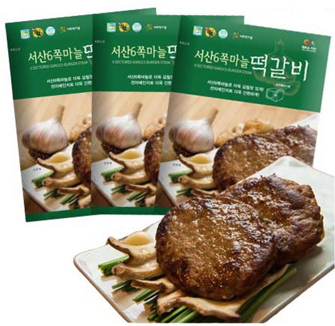 (서산직송) 구워나온 서산 6쪽마늘 떡갈비 세트(100g ), 100g