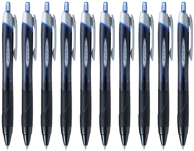 유니 제트스트림 단색 볼펜 10자루 0.38 (SXN-150-38), 블루, 1개