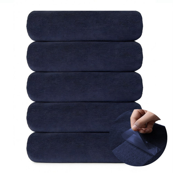 아라자 호텔수건 고급 먼지없는 수건 10장 무형광 알러지/진드기 세면 타올 OEKO-TEX 인증 타월 빠른 건조 세면 타월 400GSM, 01그레이, 5개