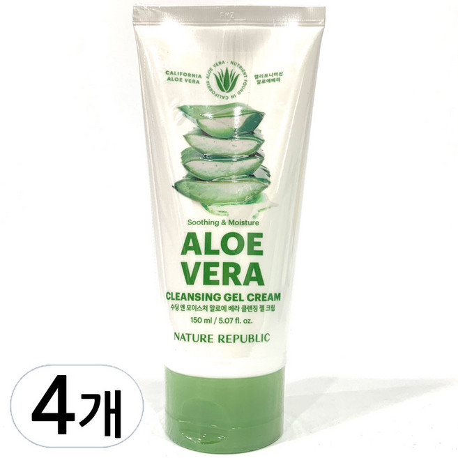 네이처리퍼블릭 수딩 앤 모이스처 알로에베라 클렌징 젤 크림, 150ml