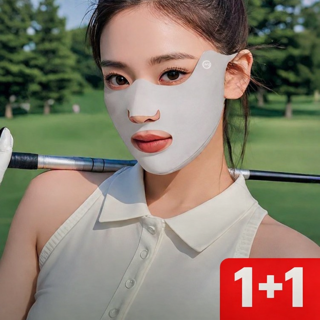 오픈형 자외선차단마스크 얼굴해빛가리개 마스크골프 스포츠마스크, 2개