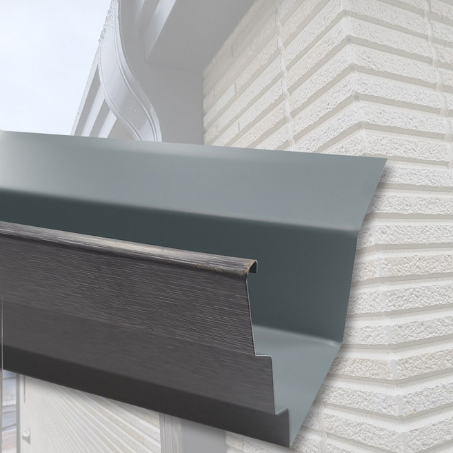 리얼징크 빗물받이 지붕 처마 물받이 3m 택배비 착불배송, 1개, 1.물받이+걸이쇠+옆마게, 5.리얼백색