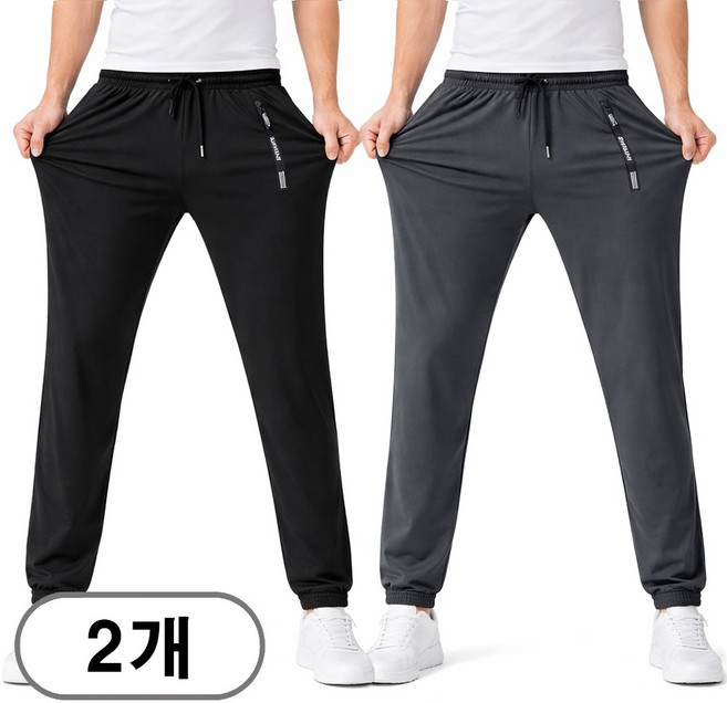 차쿠 1+1 남성 여성 여름 아이스 바지 얼음 조거 쿨 팬츠 작업복 스판 슬랙스 트레이닝 스포츠 운동 바지 냉촉감