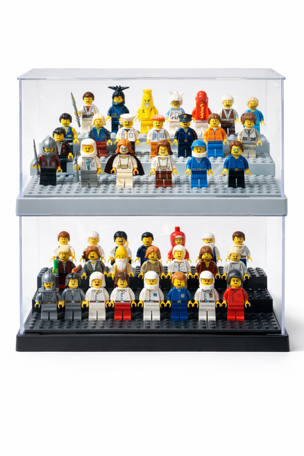디루아 레고 호환 진열장 피규어 장식장 보관함 아크릴 케이스 전시장, Gray, 1개