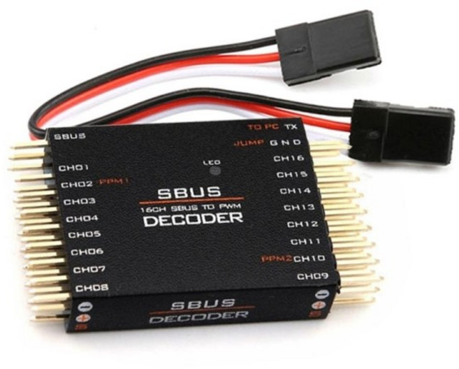 SBUS에서 PWM/PPM 디코더 16 채널 변환기 수신기 신호 디코더 송신기