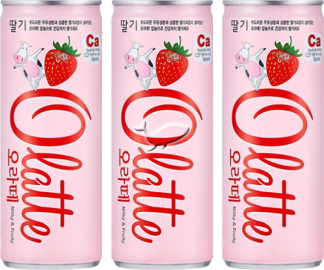 오라떼 딸기 240ml, 15개