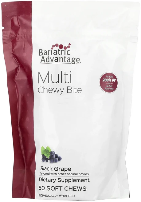 정말좋습니다 Bariatric Advantage 멀티 츄이 바이트 흑포도 소프트 츄 60개 빠르게배송해드릴게요, 1개, 60정 - 쿠팡