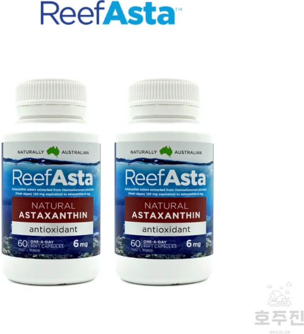 ReefAsta 리프아스타 아스타잔틴 60캡슐 x 2개, 60정 - 쿠팡