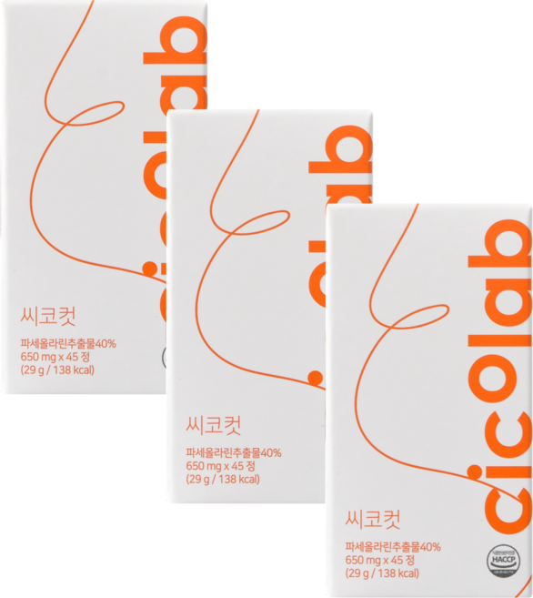 씨코랩 씨코컷 파세올라린 특허유산균, 3개, 45정