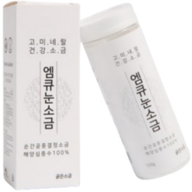 해양심층 미네랄 엠큐 눈소금 굵은소금, 2개, 100g
