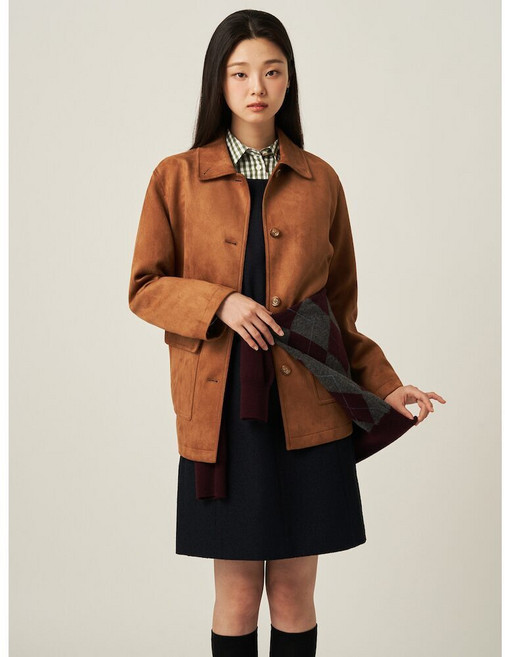 [백화점] 빈폴 레이디 재킷 빈폴레이디스 에코 스웨이드 재킷 브라운 (BF593ZC01D) 봄 여행 선물 도시 에지