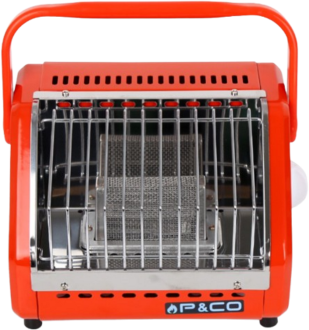 피엔코 포터블 가스히터 PH-1500 낚시 캠핑 난로 전용 케이스 포함, 레드
