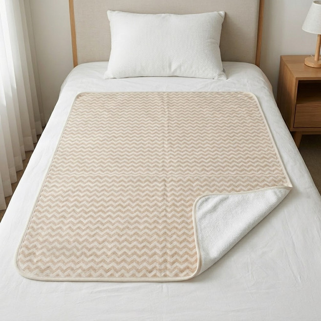 프리미엄 3중 누빔 방수요 노인 환자용 방수패드 침대 방수매트 요양병원 실버케어, 베이지